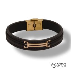 دستبند مدل چرم مردانه Akbarigold code 20931.1