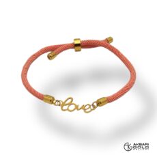 دستبند مدل بافتی LOVE Akbarigold code 22900.1