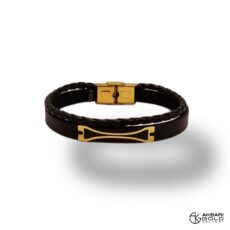 دستبند مدل چرم Akbarigold code 13675.1
