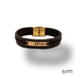 دستبند مدل چرم Akbarigold code 19041.1