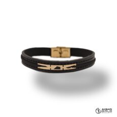 دستبند مدل چرم Akbarigold code 19061.1