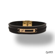 دستبند مدل چرم Akbarigold code 19064.1