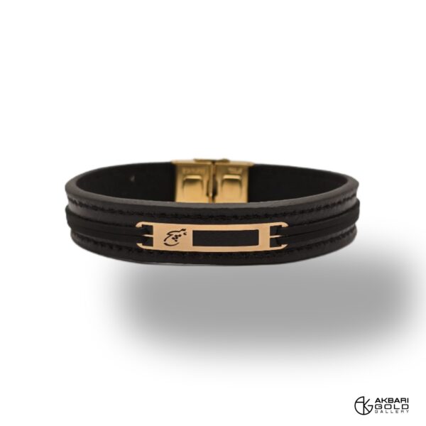 دستبند مدل چرم Akbarigold code 19064.1