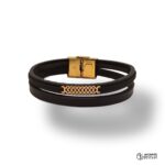 دستبند مدل چرم Akbarigold code 7956.1